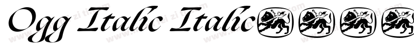 Ogg Italic Italic字体转换
